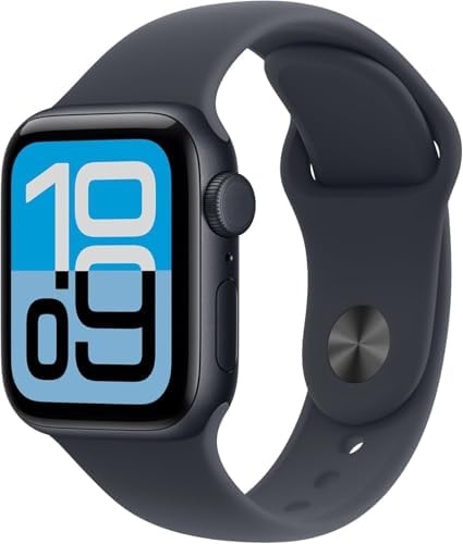 Apple Watch SE 3 [GPS + Cellular, 40mm] Midnight Aluminum Case with Black Sport ...