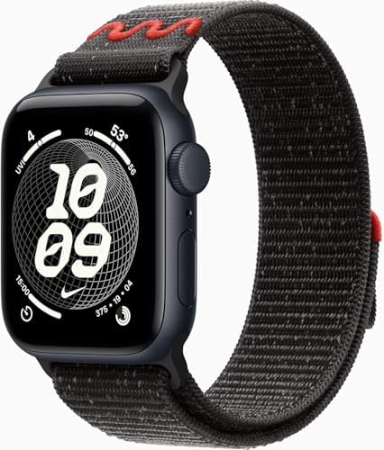 Apple Watch SE 3 [GPS + Cellular, 40mm] Midnight Aluminum Case with Midnight Bla...
