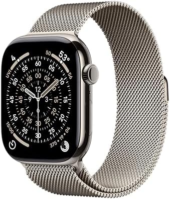 Apple Watch Series 11 (GPS + Cellular, 46MM) Natural Titanium Case with Natural Milanese Loop - M/L (Renewed)