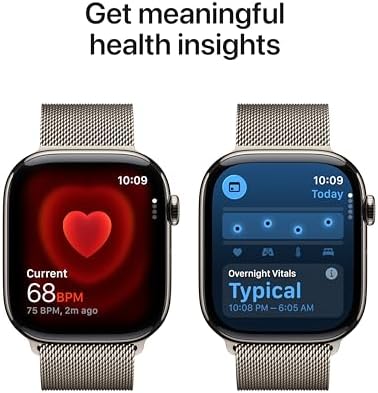 Apple Watch Series 11 (GPS + Cellular, 46MM) Natural Titanium Case with Natural Milanese Loop - M/L (Renewed)
