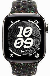 Apple Watch Series 11 [GPS + Cellular, 42mm] Natural Titanium Case with Midnight Black Nike Sport Band, M/L (Renewed)