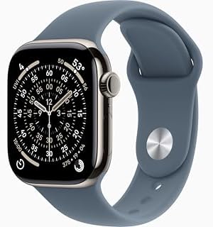 Apple Watch Series 11 [GPS + Cellular, 42mm] Natural Titanium Case with Anchor B...