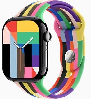 Apple Watch Series 11 [GPS + Cellular, 46mm] Jet Black Aluminum Case with Pride Edition Sport Band, M/L (Renewed)