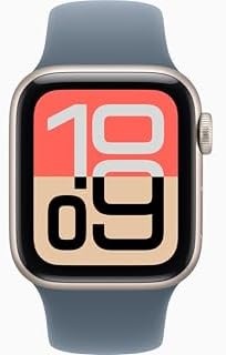 Apple Watch SE 3 [GPS + Cellular, 40mm] Starlight Aluminum Case with Anchor Blue Sport Band, S/M (Renewed)