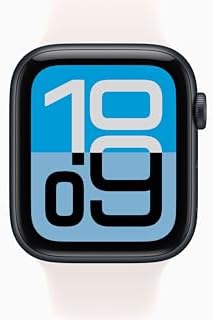 Apple Watch SE 3 [GPS + Cellular, 44mm] Midnight Aluminum Case with Light Blush Sport Band, S/M (Renewed)