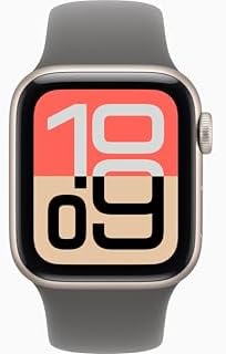 Apple Watch SE 3 [GPS + Cellular, 40mm] Starlight Aluminum Case with Stone Gray Sport Band, S/M (Renewed)