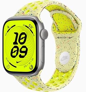 Apple Watch Series 11 [GPS + Cellular, 42mm] Space Gray Aluminum Case with Volt Splash Nike Sport Band, M/L (Renewed)