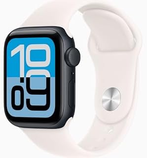 Apple Watch SE 3 [GPS + Cellular, 40mm] Midnight Aluminum Case with Light Blush Sport Band, M/L (Renewed)