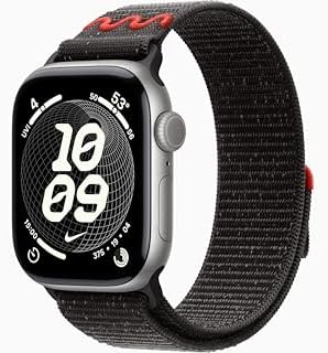 Apple Watch Series 11 [GPS + Cellular, 42mm] Space Gray Aluminum Case with Midnight Black Nike Sport Loop, One Size (Renewed)