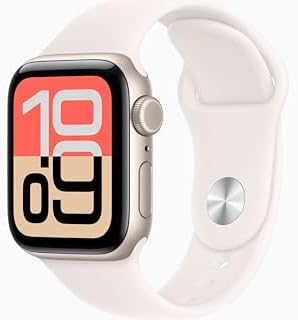 Apple Watch SE 3 [GPS + Cellular, 40mm] Starlight Aluminum Case with Light Blush Sport Band, M/L (Renewed)