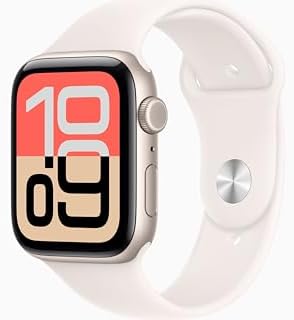 Apple Watch SE 3 [GPS + Cellular, 44mm] Starlight Aluminum Case with Light Blush...