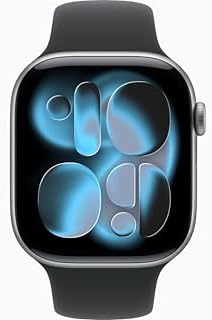 Apple Watch Series 11 [GPS + Cellular, 46mm] Space Gray Aluminum Case with Black Sport Band, S/M (Renewed)