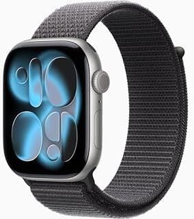 Apple Watch Series 11 [GPS + Cellular, 46mm] Space Gray Aluminum Case with Dark Gray Sport Loop Band, One Size (Renewed)