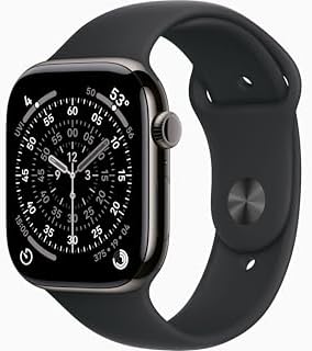 Apple Watch Series 11 [GPS + Cellular, 46mm] Slate Titanium Case with Black Spor...
