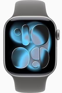 Apple Watch Series 11 [GPS + Cellular, 42mm] Space Gray Aluminum Case with Stone Gray Sport Band, M/L (Renewed)