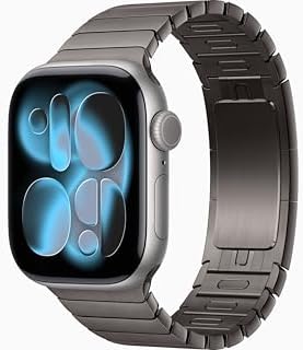 Apple Watch Series 11 [GPS + Cellular, 42mm] Space Gray Aluminum Case with Slate Link Bracelet, One Size (Renewed)