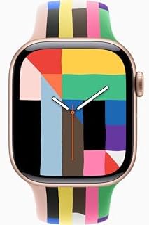 Apple Watch Series 11 [GPS + Cellular, 42mm] Rose Gold Aluminum Case with Pride Edition Sport Band, S/M (Renewed)