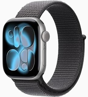 Apple Watch Series 11 [GPS + Cellular, 42mm] Space Gray Aluminum Case with Dark Gray Sport Loop Band, One Size (Renewed)
