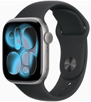 Apple Watch Series 11 [GPS, 42mm] Space Gray Aluminum Case with Black Sport Band, S/M (Renewed)