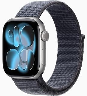 Apple Watch Series 11 [GPS + Cellular, 42mm] Space Gray Aluminum Case with Anchor Blue Sport Loop Band, One Size (Renewed)