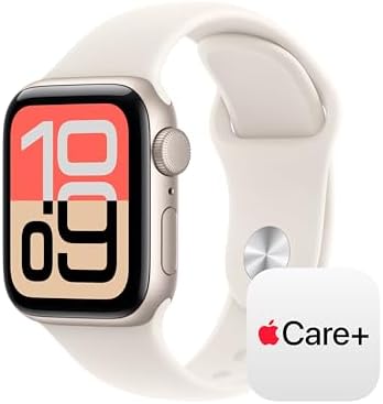 Apple Watch SE 3 [GPS 40mm] Smartwatch with Starlight Aluminium Case with Starli...