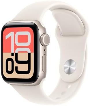 Apple Watch SE 3 [GPS + Cellular 40mm] Smartwatch with Starlight Aluminum Case with Starlight Sport Band - M/L. Fitness and Sleep Trackers, Heart Rate Monitor, Always-On Display, Water Resistant