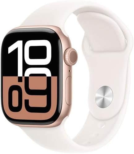 Apple Watch Series 10 [GPS + Cellular, 42mm] - Rose Gold Aluminum Case with Star...