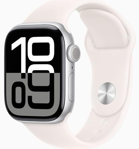 Apple Watch Series 10 [GPS + Cellular, 42mm] - Silver Aluminum Case with Light B...