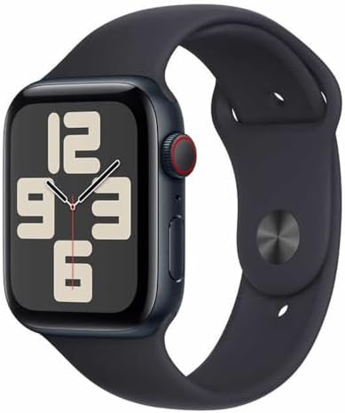 Apple Watch SE (2nd Gen) [GPS + Cellular 44mm] Smartwatch with Midnight Aluminum Case with Midnight Sport Band M/L (Renewed)