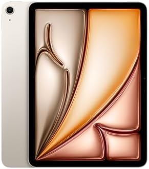 Apple iPad Air 11-inch (M2): Built for Apple Intelligence, Liquid Retina Display, 512GB, 12MP Front/Back Camera, Wi-Fi 6E, Touch ID, All-Day Battery Life — Starlight