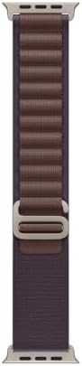 Apple Watch Band - Alpine Loop (49mm) - Indigo with Rugged Titanium Finish - Small
