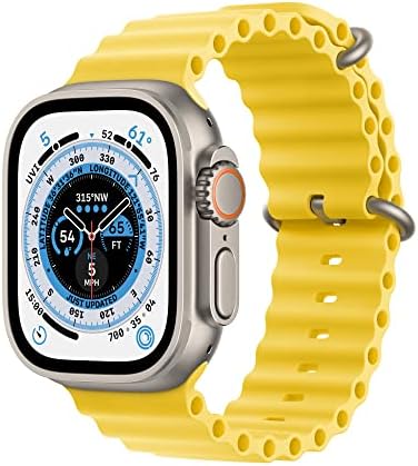 Apple Watch Ultra [GPS + Cellular 49mm] Smartwatch Titanium Case with Yellow Oce...