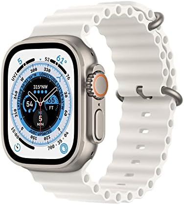Apple Watch Ultra [GPS + Cellular 49mm] Smartwatch Titanium Case with White Ocea...