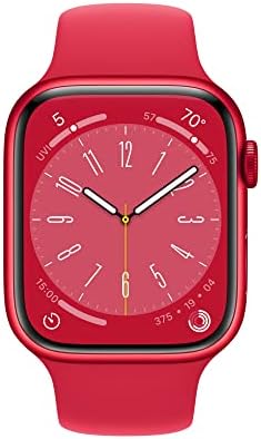 Apple Watch Series 8 [GPS + Cellular 45mm] Smart watch w/ (PRODUCT)RED Aluminum Case w/ (PRODUCT)RED Sport Band-S/M. Fitness Tracker, Blood Oxygen & ECG Apps, Always-On Retina Display, Water Resistant