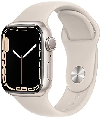 Apple Watch Series 7 [GPS 41mm] Smart Watch w/Starlight Aluminum Case with Starlight Sport Band. Fitness Tracker, Blood Oxygen & ECG Apps, Always-On Retina Display, Water Resistant