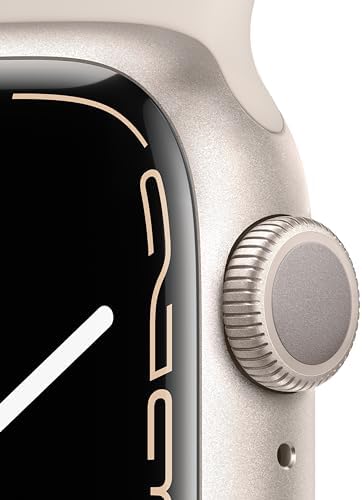 Apple Watch Series 7 [GPS 41mm] Smart Watch w/Starlight Aluminum Case with Starlight Sport Band. Fitness Tracker, Blood Oxygen & ECG Apps, Always-On Retina Display, Water Resistant