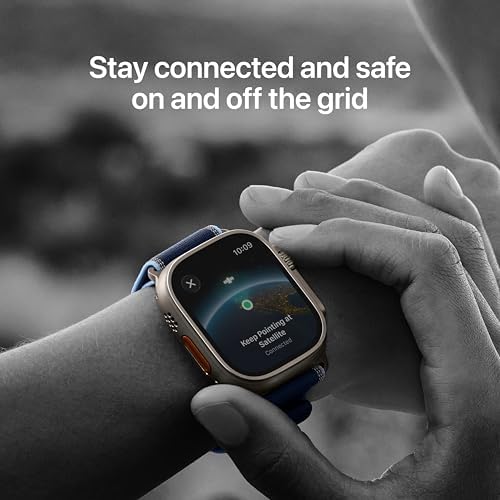 Apple Watch Ultra 3 [GPS + Cellular 49mm] Running & Multisport Smartwatch w/Rugged Titanium Case w/Natural Titanium Milanese Loop - S. Satellite Communications, Advanced Health & Fitness Tracking