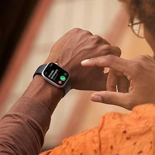 Apple Watch Series 8 [GPS + Cellular 45mm] Starlight Aluminum Case with Starlight Sport Band S/M (Renewed)
