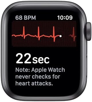 Apple Watch Series 5 (GPS, 44MM) - Space Gray Aluminum Case with Black Sport Band (Renewed)