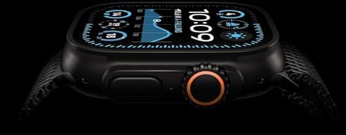 Apple Watch Ultra 3 [GPS + Cellular, 49mm] Black Titanium Case with Black Ocean Band (Renewed)