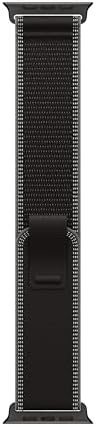 Apple Watch Band - Trail Loop - 49mm - Black/Charcoal - M/L - Black Titanium Finish