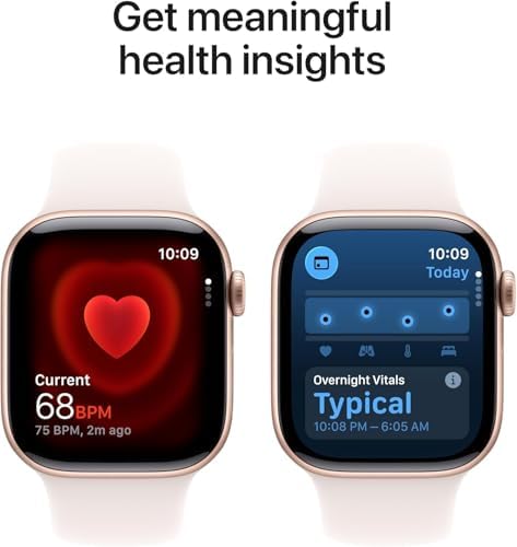 Apple Watch Series 6 (GPS, 44mm) - Gold Aluminum Case with Pink Sand Sport Band (Renewed)