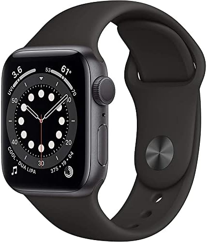 Apple Watch Series 6 (GPS + Cellular, 40mm) - Space Gray Aluminum Case with Black Sport Band (Renewed)