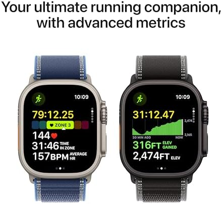 Apple Watch Ultra 3 [GPS + Cellular 49mm] Running & Multisport Smartwatch w/Rugged Titanium Case w/Black Titanium Milanese Loop - M. Satellite Communications, Advanced Health & Fitness Tracking