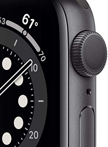 Apple Watch Series 6 (GPS, 40mm) - Space Gray Aluminum Case with Black Sport Band (Renewed)