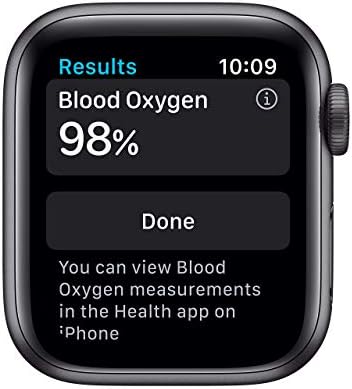 Apple Watch Series 6 (GPS, 40mm) - Space Gray Aluminum Case with Black Sport Band (Renewed)