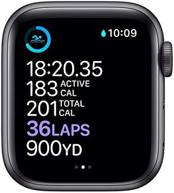 Apple Watch Series 6 (GPS, 40mm) - Space Gray Aluminum Case with Black Sport Band (Renewed)
