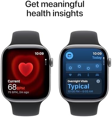 Apple Watch Series 11 [GPS 46mm] Smartwatch with Space Gray Aluminum Case with Black Sport Band - M/L. Sleep Score, Fitness Tracker, Health Monitoring, Always-On Display, Water Resistant
