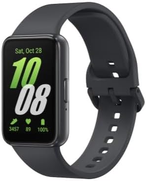 Samsung Galaxy FIT 3 GPS [40MM] 1.6" AMOLED Display | IP68 Water Resistant | 14 Days Battery Life | 100+ Watchfaces | 100+ Exercise Modes | Gray (Renewed)