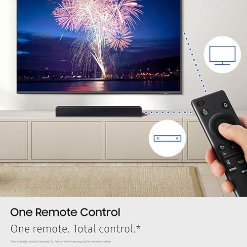 Samsung HW-B400 2.0 Channel Sound bar w/Built-in Woofer, HDMI Arc, One Remote Control, Surround Sound Expansion, W/HDMI Cable Included, 110-240 Volt